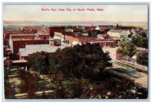 North Platte Nebraska NE Postcard Bird's Eye View City c1910's Unposted Antique