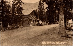 Postcard Glen Cove Inn Halfway Up Pikes Peak Auto Highway Colorado