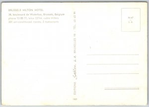 Brussels Belgium Continental Postcard Brussels Hilton Hotel