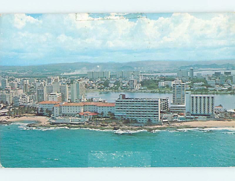 Damaged By Tape Residue Pre-1980 HOTEL SCENE San Juan Puerto Rico PR B3769