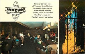 Bravo Mexican Restaurant Pancho's Tuscon Arizona 1960s Postcard 13059
