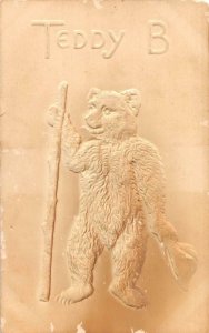 USA POLITICS TEDDY BEAR B EMBOSSED POSTCARD (c. 1905)