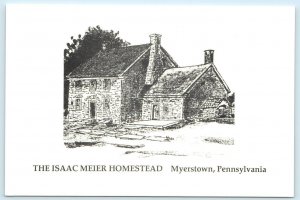 MYERSTOWN, Pennsylvania PA~Viola Kohl Mohn Sketch ISAAC MEIER HOME 4x6 Postcard