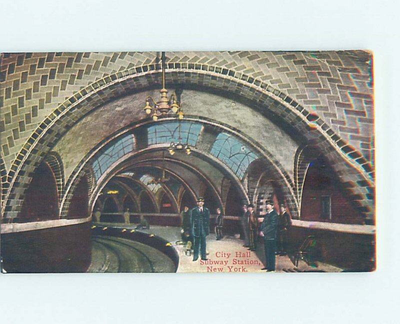 Divided-back SUBWAY STATION AT CITY HALL New York City NY AF2159