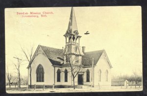 STROMSBURG NEBRASKA SWEDISH MISSION CHURCH VINTAGE POSTCARD HUBBERT PUEBLO