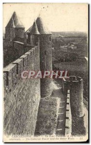 Old Postcard Carcassonne Cahuzac Tower Ramparts And Ls Exterieurs