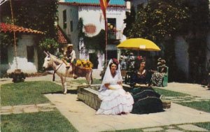 California Santa Barbara Old Spanish Days Fiesta Two Senoras In Costumes 1952