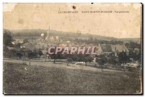 Old Postcard Champagne Saint-Martin-d'Ablois Vue Generale