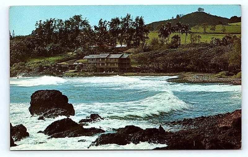 HANA, Maui Hawaii ~ WAIKALOA BAY Hana Kai Resort Apartments c1960s Postcard