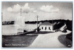 1911 Reservoir Highland Park Pond Rochester New York NY Vintage Antique Postcard