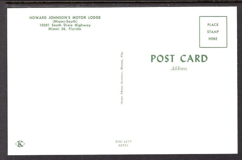 Howard Johnson's Motor Lodge,Miami,FL