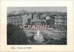 Modern Postcard Milano Panorama view of Castle Tramway