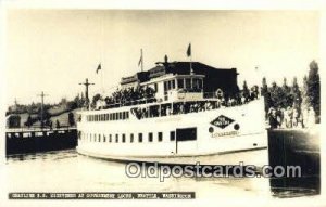 Real Photo - Grayline SS Sightseer At Government Locks, Seattle, WA USA Ferry...