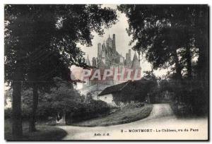 Old Postcard Montmort Chateau Seen from Pare