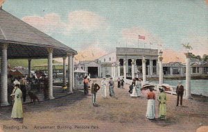 Postcard Amusement Building Pendora Park Reading PA