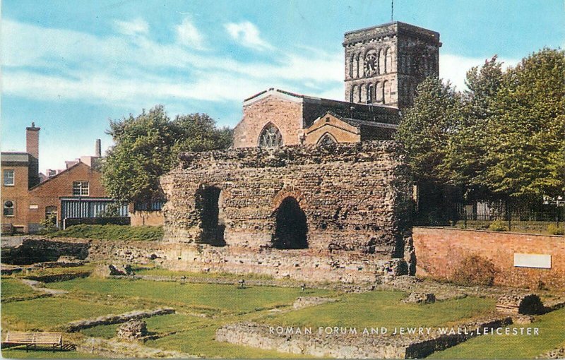 Postcard Uk England Leicester, Leicestershire Roman forum and Jewry wall