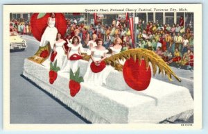TRAVERSE CITY, Michigan MI ~ Queen's Float NATIONAL CHERRY FESTIVAL Parade 1940s