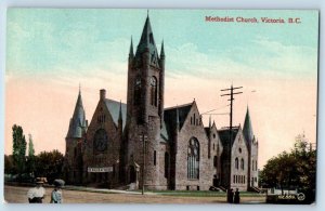 1910 Victoria British Columbia BC Canada Postcard Methodist Church Exterior View