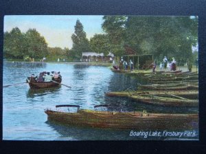 London Parks BOATING LAKE, FINSBURY PARK - Old Postcard by J.W.B. 307