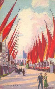 1933 Chicago Expo Avenue of Flags Postcard  American Colortype
