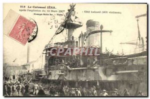 Old Postcard Boat War The Breastplate Jena After the explosion
