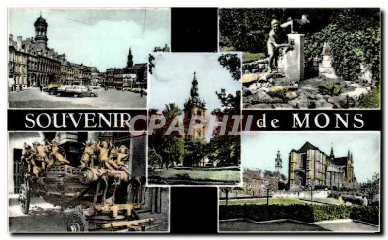 Modern Postcard Souvenir de Mons