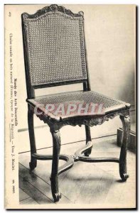 Old Postcard Musee des Arts Decoratifs chair Natural wooden caned the Regence...