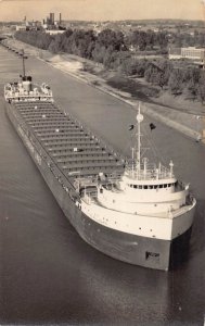 J83/ Ship Postcard RPPC c1950 Canada Steamship Freighter McLagan 125