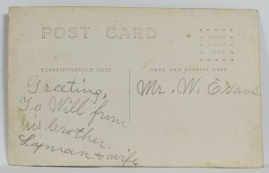 RPPC Lyman Evans & Wife Interior View c1915 Decor Wallpaper Postcard R3