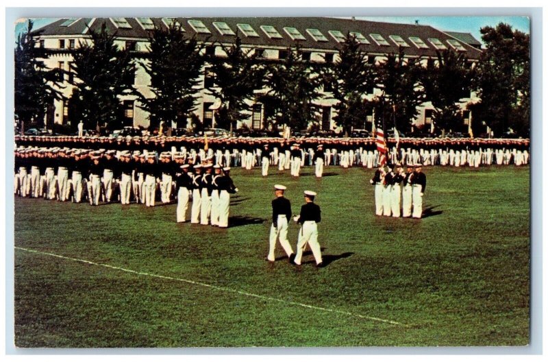 Annapolis Maryland Postcard United States Naval Academy Brigade Midshipmen c1960