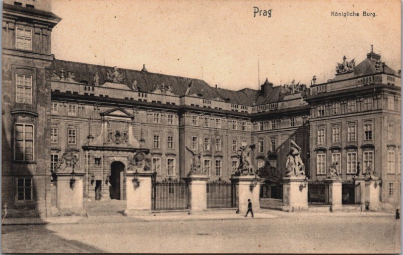 Czech Republic Prague Prag Konigliche Burg Vintage Postcard C062