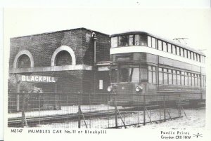Transport Postcard - Trams - Mumbles Car No.11 at Blackpill   U772