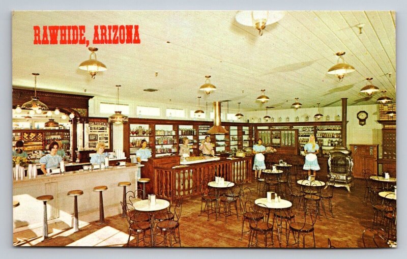 Interior View General Store Rawhide Arizona Vintage Unposted Postcard