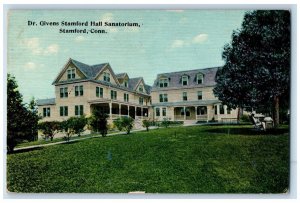1913 Dr Givens Stamford Hall Sanatorium Stamford Connecticut CT Antique Postcard
