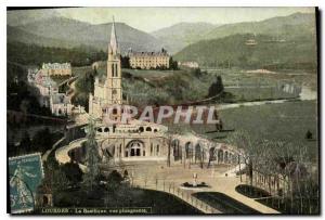 CPA Lourdes La Basilique vue plongeante 