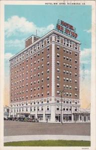 Virginia Richmond Hotel WM Byrd 1932