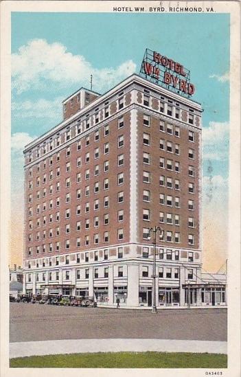 Virginia Richmond Hotel WM Byrd 1932