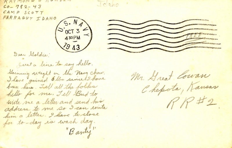 ID - Bayview. Lake Pend Oreille.    *RPPC