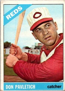 1966 Topps Baseball Card John Pavletich Cincinnati Reds sk1984