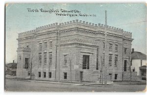 First Baptist Church, Holdrege, Nebraska Photoette Antique Postcard 1912