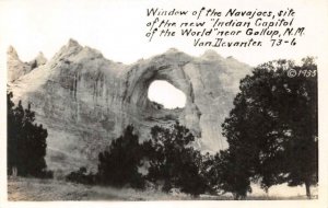 RPPC Window Rock Navajo Native American near Gallup, NM 1935 Vintage Postcard