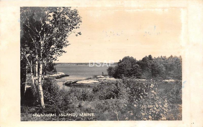 C52/ McMahan Island Maine Me RPPC Real Photo Postcard c1950s Bay View