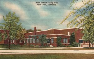 Vintage Postcard Public Grade School Building Dining Hall Boys Town Nebraska NE