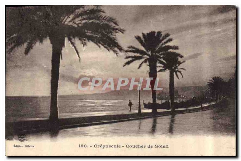 Postcard Old Crepuscule Sunset