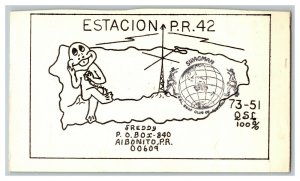 Postcard QSL Radio Card From Albonito P.R. Puerto Rico  