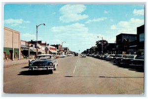 1969 Estevan Main Street Estevan Saskatchewan Canada Vintage Posted Postcard