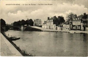 CPA NOGENT-sur-SEINE - Le Quai des Écluses - le Pont St-Nicolas (71594)