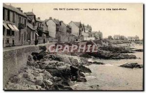 Old Postcard Batz The Rocks and La Cote Saint Michel