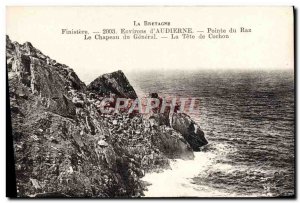 Old Postcard vicinity D & # 39Audierne Pointe Du Raz Le Chapeau Du General Th...