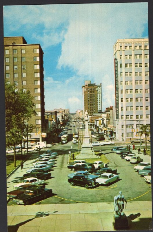 South Carolina ~ Looking down Main Street COLUMBIA older cars Chrome 1950s-1970s